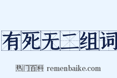 有死无二组词是什么意思的图片